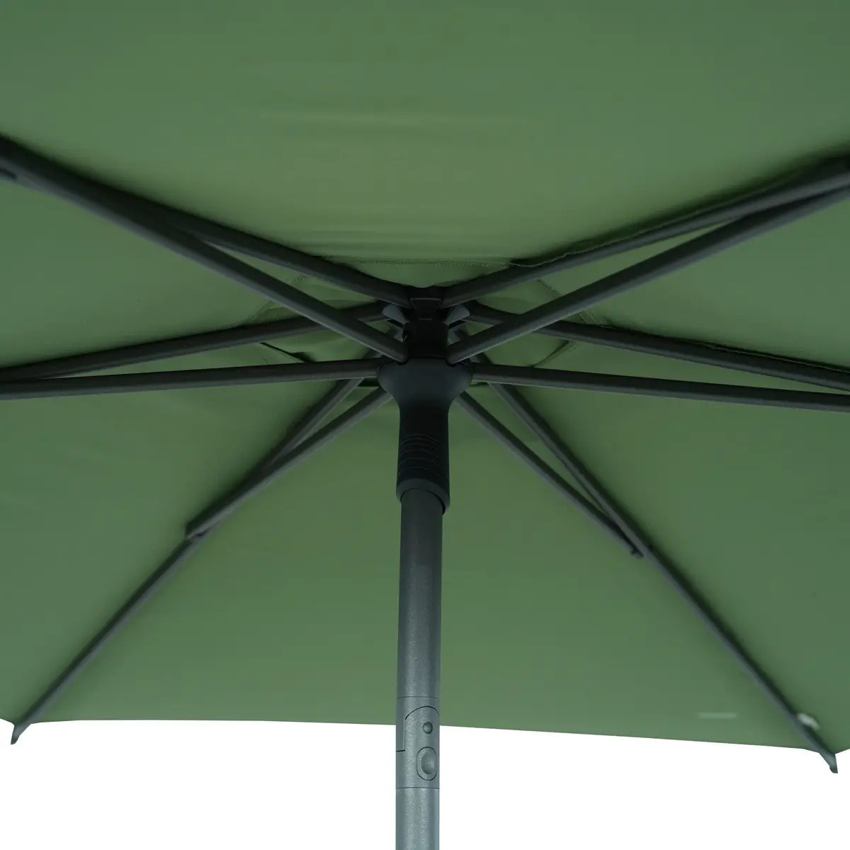 Parasol droit rond inclinable Soya 2,7m vert olive