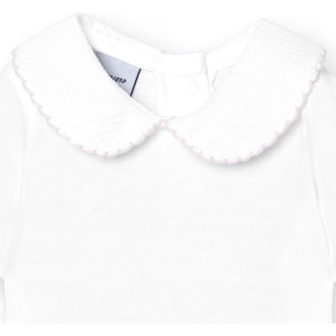 Body bebé manga corta cuello piqué