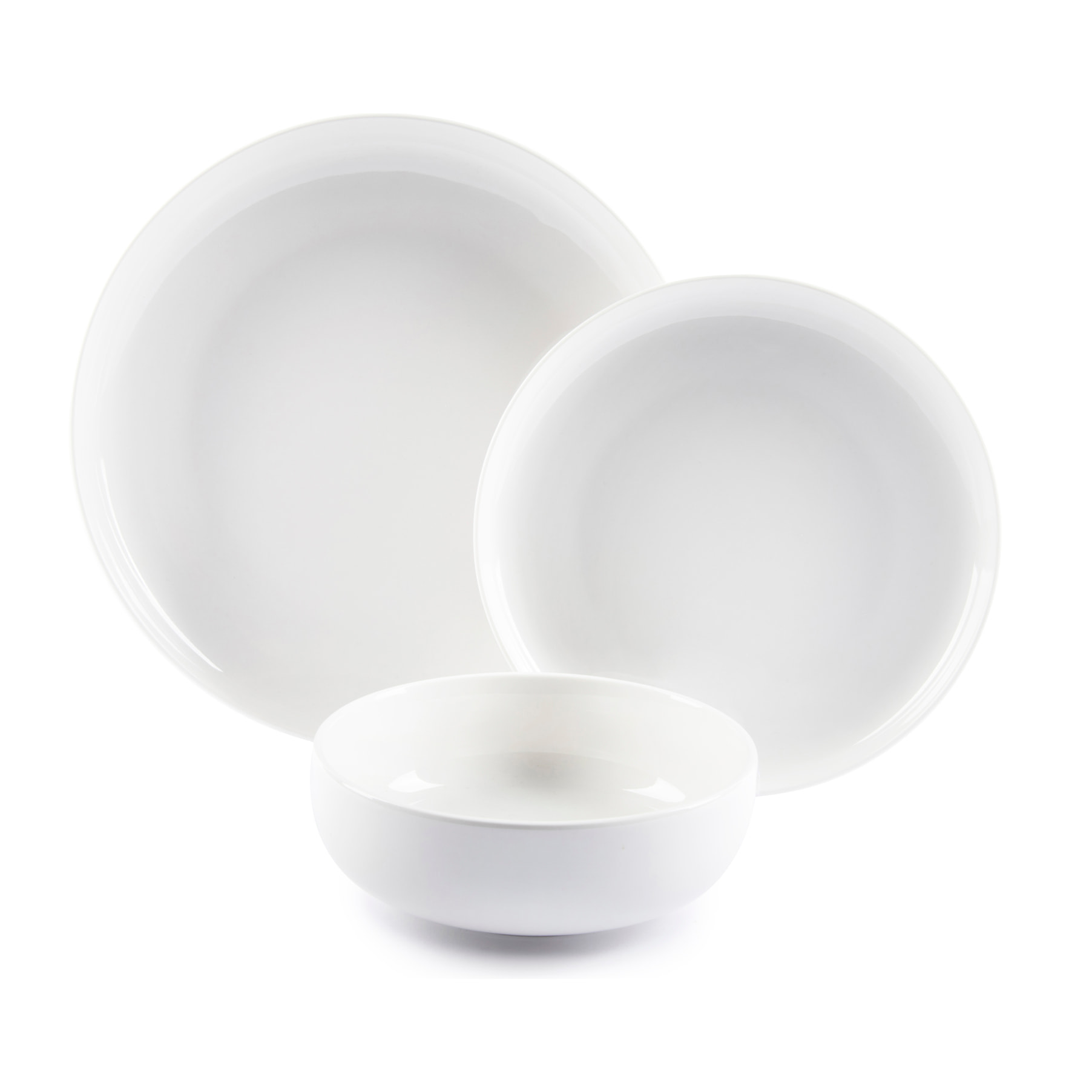 Service 18 Assiettes Excelsa – Sweden, Porcelaine Blanche