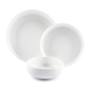 Service 18 Assiettes Excelsa – Sweden, Porcelaine Blanche