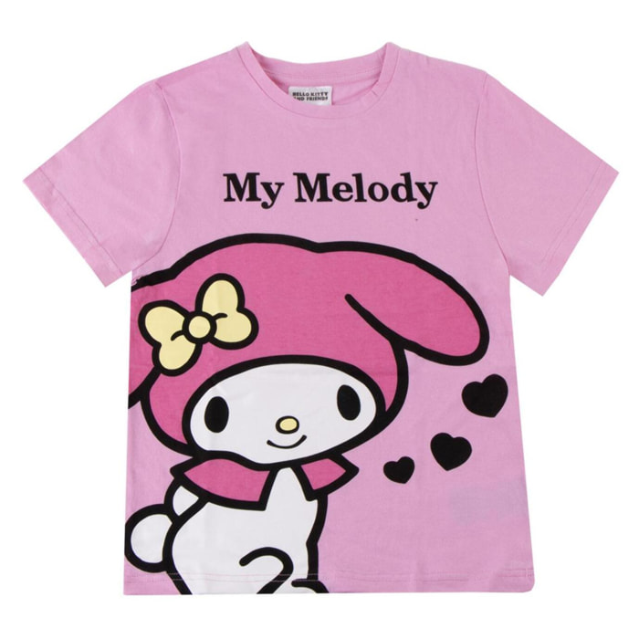Camiseta Corta Hello Kitty - Color Rosa