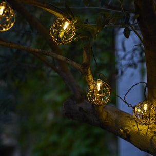 Guirlande solaire RUSTY 10 cages 4M
