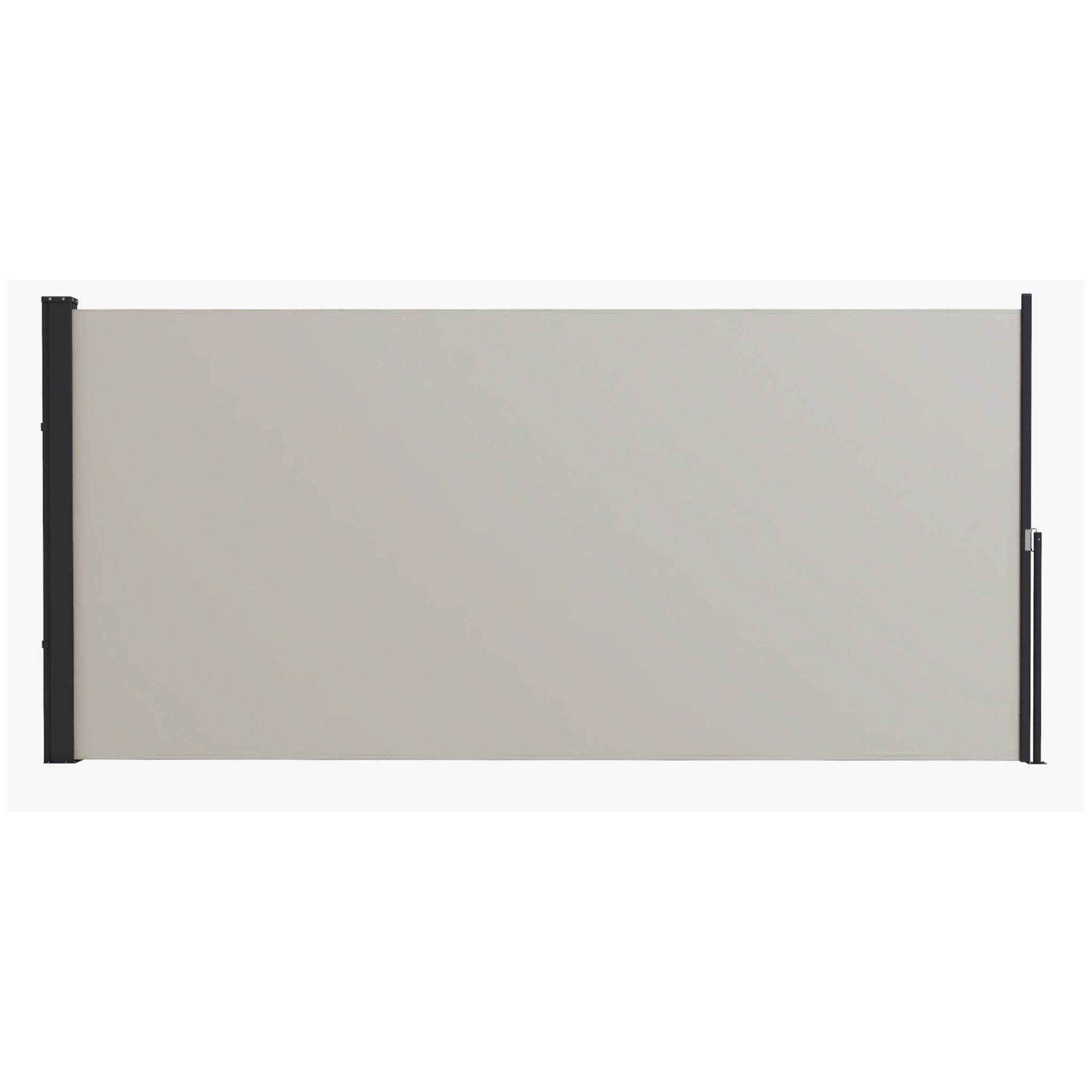 Store latéral brise-vue paravent rétractable dim. 3L x 1,40H m gris