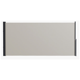 Store latéral brise-vue paravent rétractable dim. 3L x 1,40H m gris