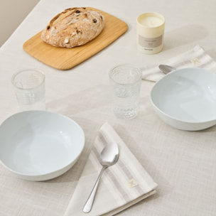 Mantel algodón rayas Alina color gris piedra 100% Algodón