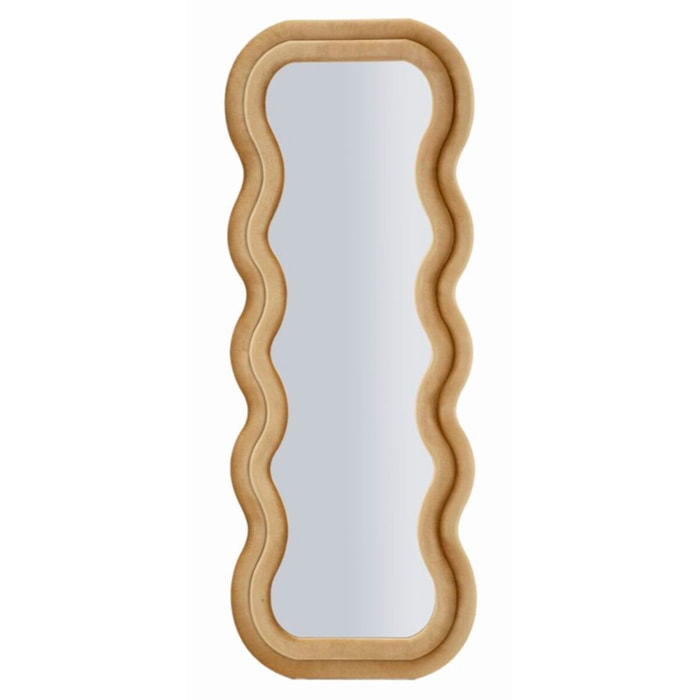 SPECCHIO DA MURO EMILY VELLUTO ORO CM 60X6X160 (MISURA SPECCHIO CM 42X144)