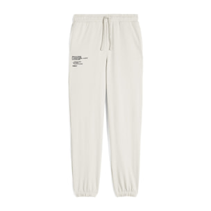 Pantaloni donna in french terry con stampa sul fianco