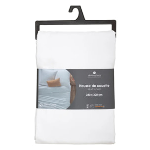 Housse de couette "Carina" en coton blanc 240x220cm