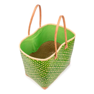 Arda borsa a tracolla donna. Realizzata in paglia con manici in pelle.