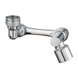 Estensore rotante per rubinetto da cucina con aeratore a flusso di bolle, progettato per migliorare la pulizia, risparmiare acqua e ridurre gli schizzi.