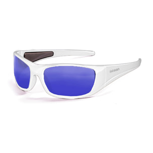 Gafas de deportes acuáticos OCEAN BERMUDA - Blanco brillante / Revo azul
