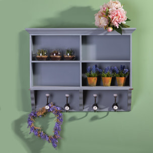 Pensile Appendiabiti. Larghezza 68 Cm - Pezzi 1 - 68X52,5X17cm - Colore: Grigio - Bianchi Dino - Mobiletti, Pensili E Appendiabiti