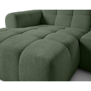 Ray - canapé d'angle gauche - 4 places - en tissu texturé - Vert