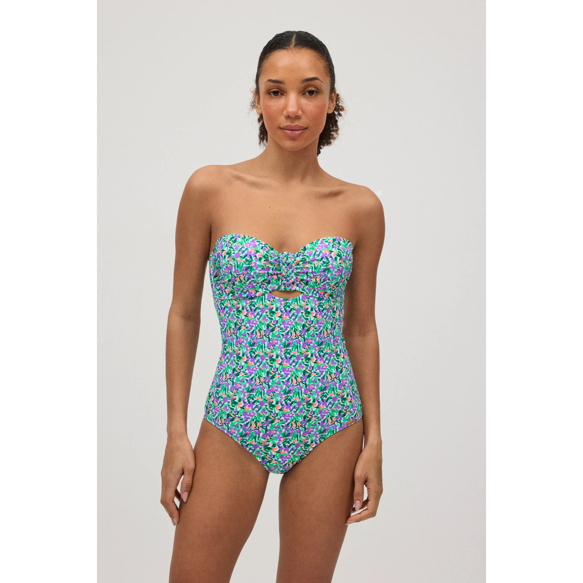 Costume da bagno a fascia snellente stampato