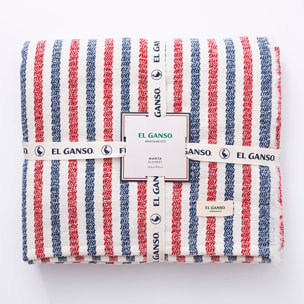 Manta de punto 140x190cm acrílico 340gr en hilo teñido cuadros el ganso