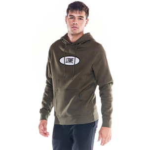 Felpa da uomo con cappuccio e stampa logo Earth Tones
