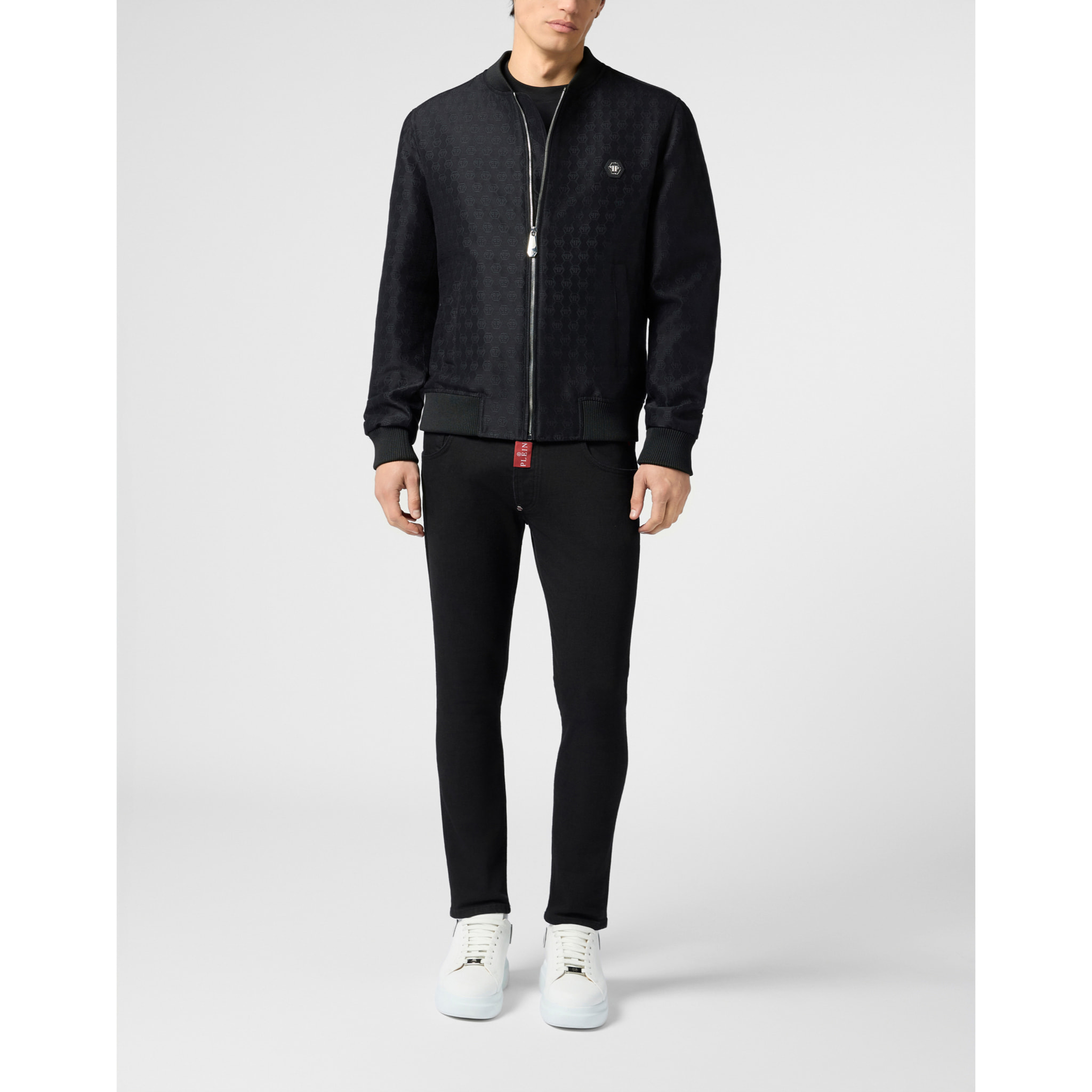 PHILIPP PLEIN Bomber Jacket Jacquard Monogram