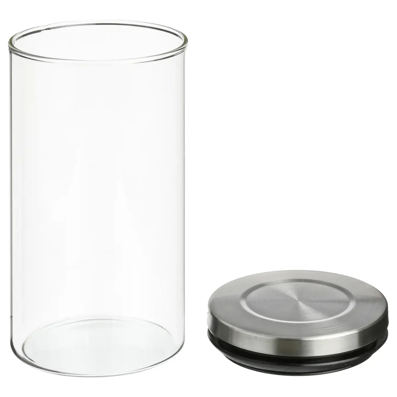 Bocal verre couvercle inox 1L Hermet