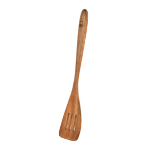 Set 3pc utensilios cocina (rasera ranurada + cucharón + cuchara ranurada) madera de acacia, Benetton