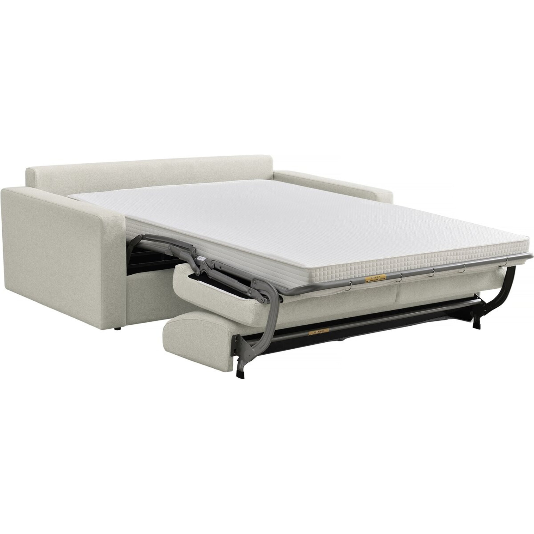 Canapé convertible express en tissu "Diana" - Couchage 140 cm - 3 places - Beige
