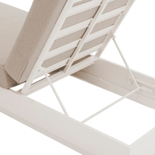 Lit de piscine "Allure" avoine polyester et aluminium