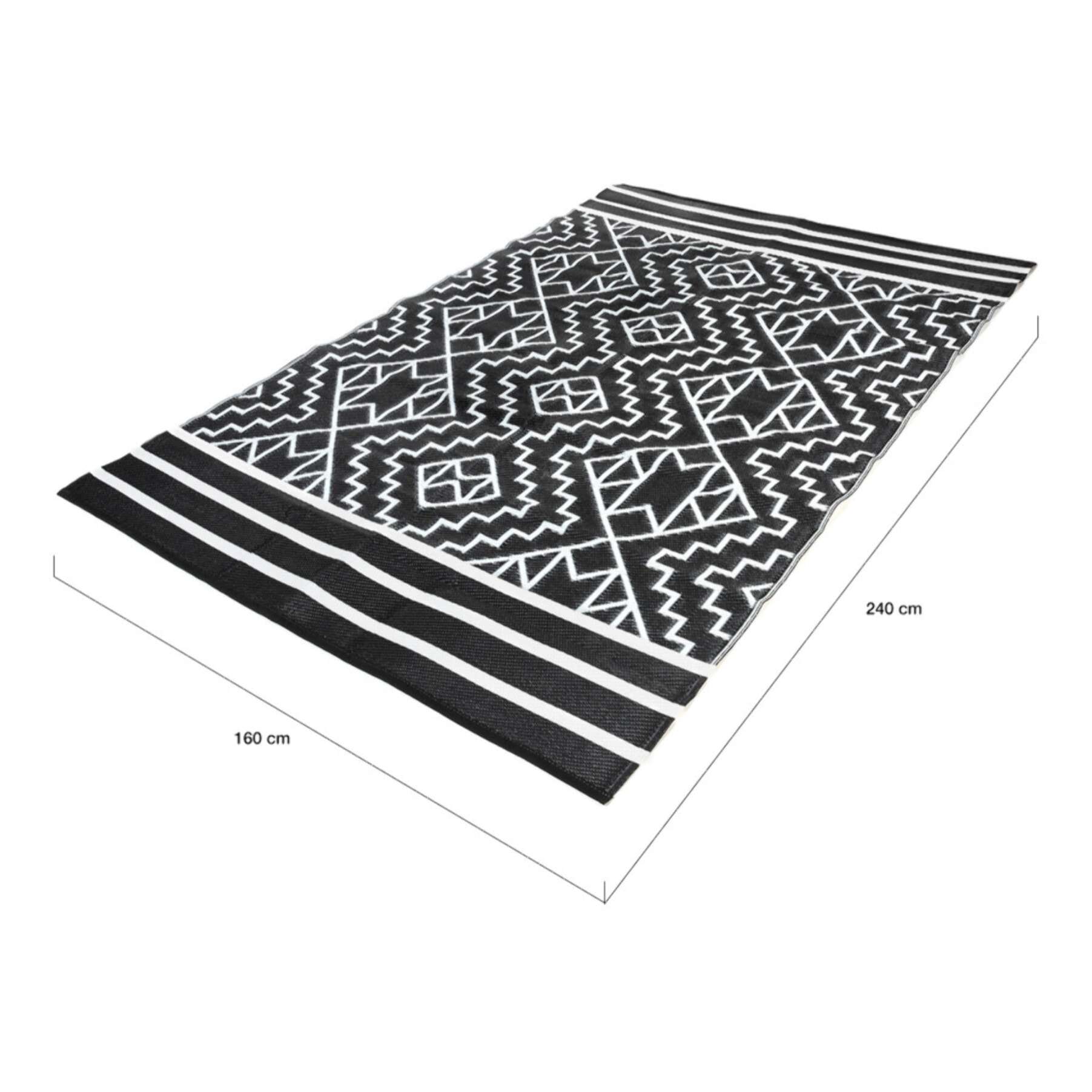 Tapis extérieur Inca 160x240cm noir