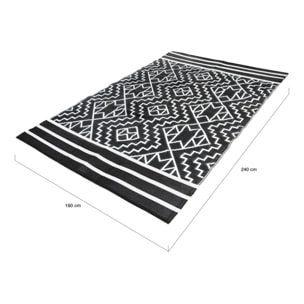 Tapis extérieur Inca 160x240cm noir