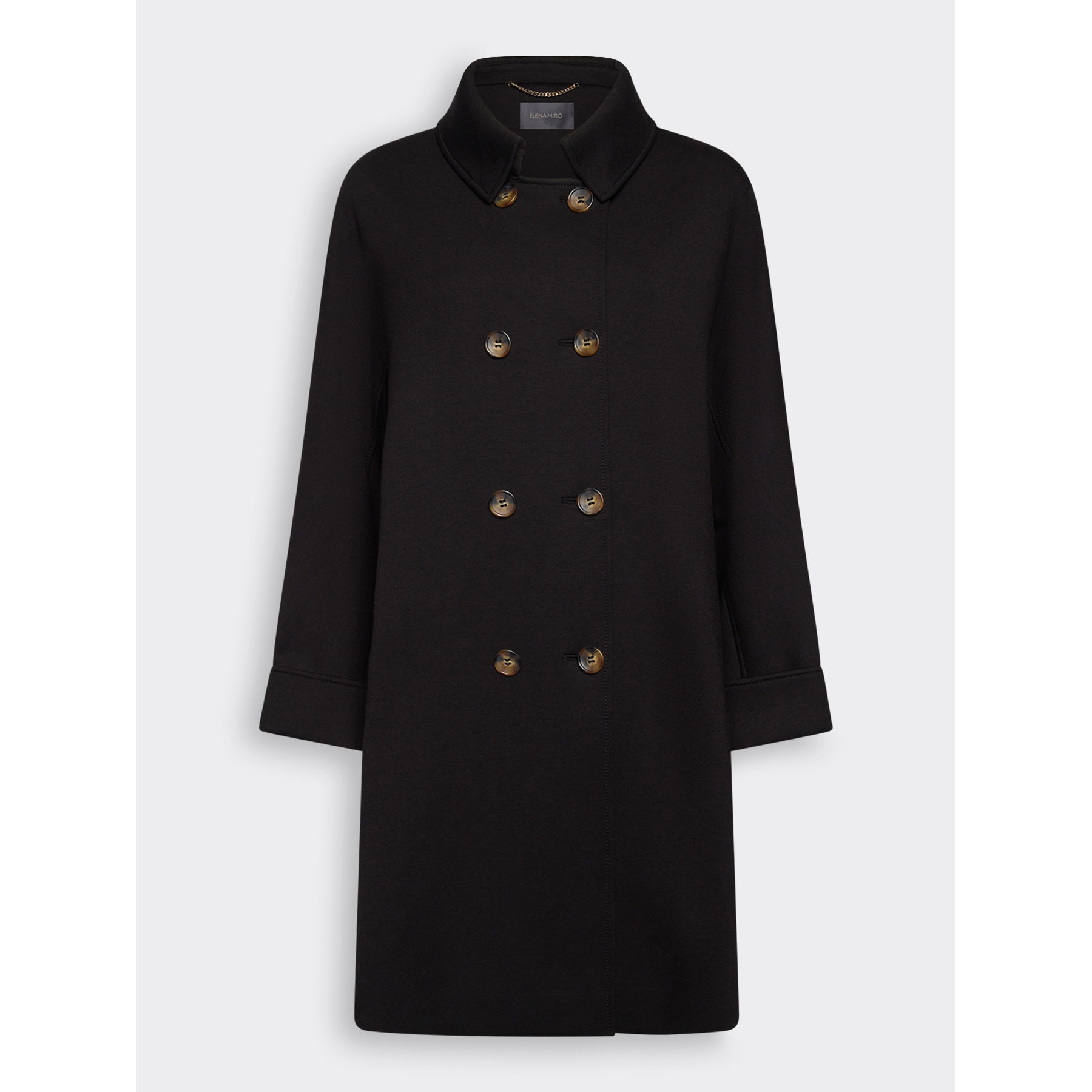 Elena Mirò - Cappotto in scuba - Nero