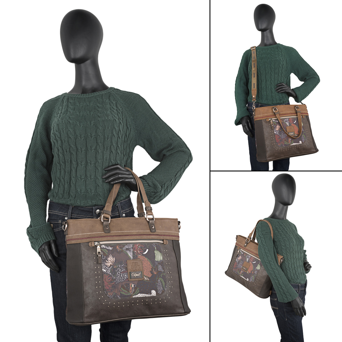 Bolso Shopper-Tote Skpat Fiorella Marron