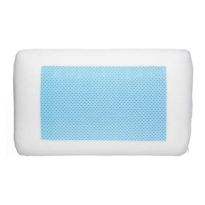 Oreiller mémoire de forme gel 50x30 cm