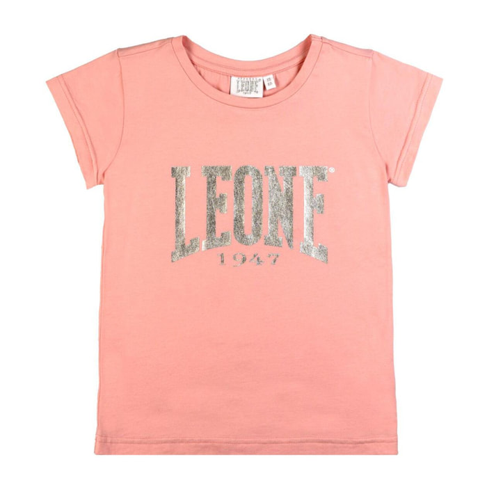 T-shirt da bambina in cotone Leone Shiny