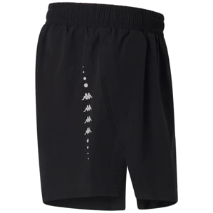 Kappa - Pantaloni Corti Uomo Nero - Kombat Run Festo
