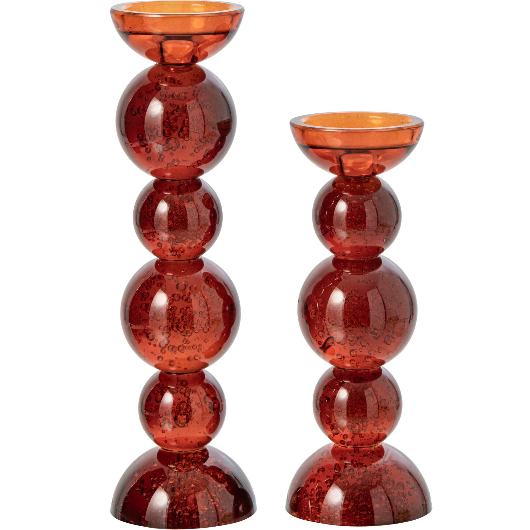 J-Line Chandelier - verre - bronze - large