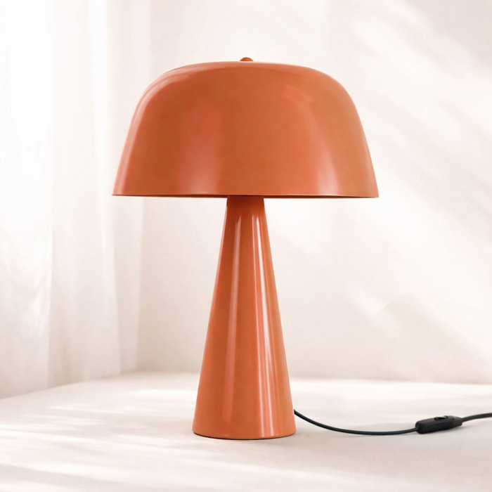 Lampe en métal mat orange KALYSTA