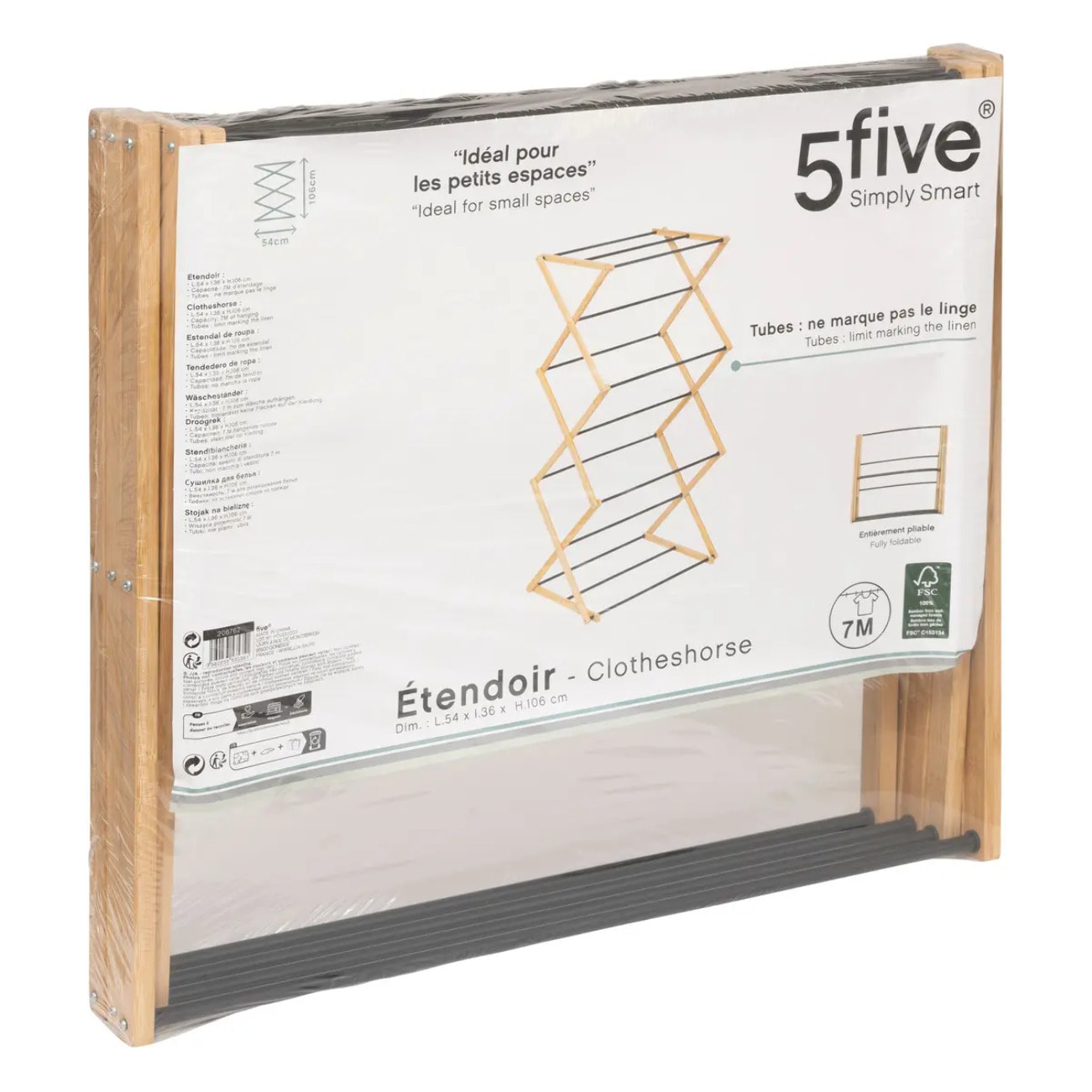 Étendoir à linge accordéon pliant 106x56cm