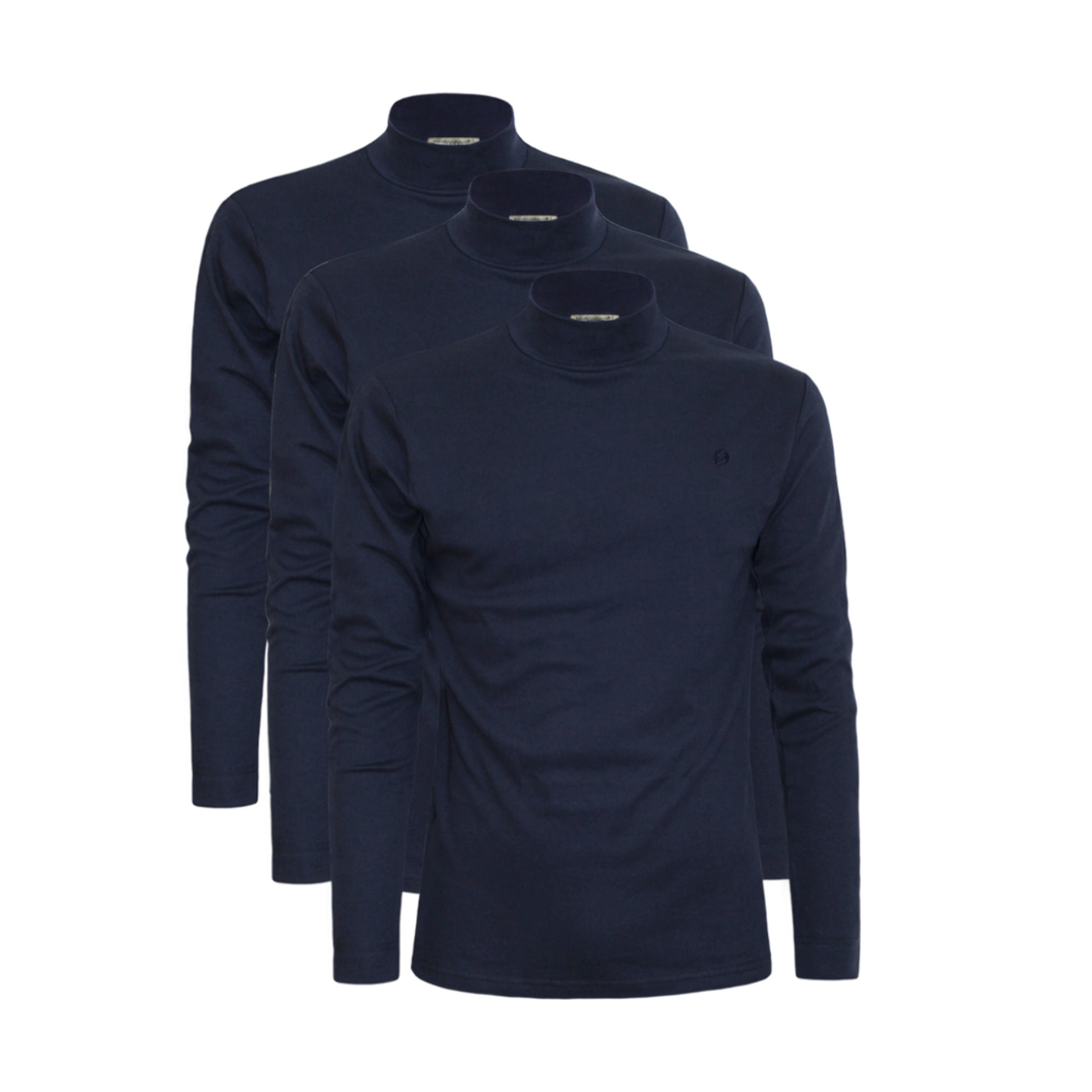 3 Maglie Lupetto Uomo Caldo Cotone Nottingham, Art. NOTLPUDI Blu