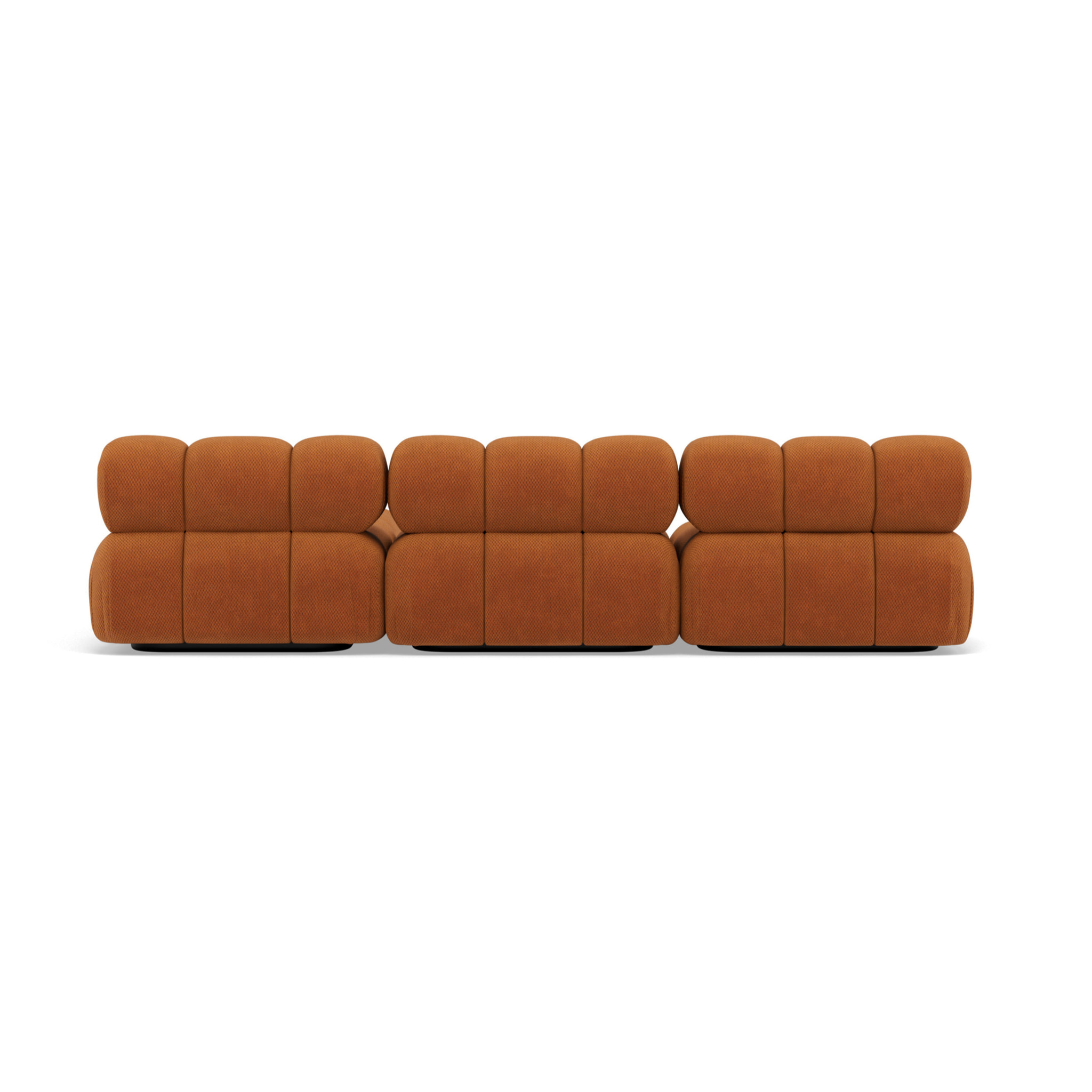 Ruby - canapé modulable d'angle droit 4 places en velours texturé - Terracotta