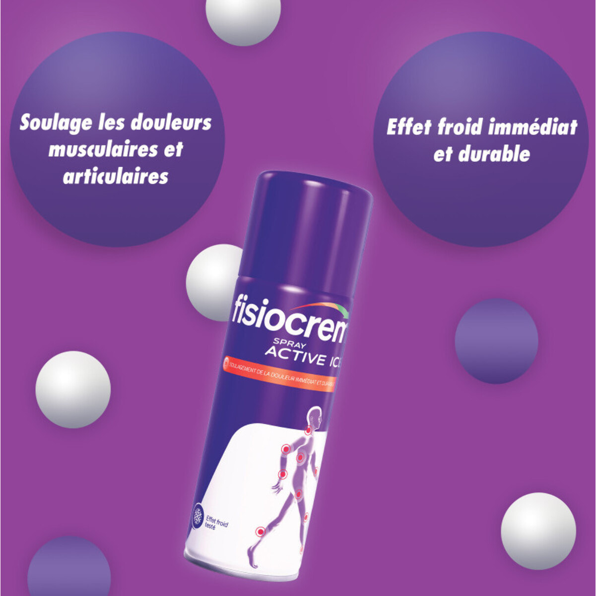 Fisiocrem Spray Active - Dispositif Médical Effet Froid - Soulagement Douleurs Musculaires & Articulaires - Arnica, Calendula, Millepertuis - 150 ml