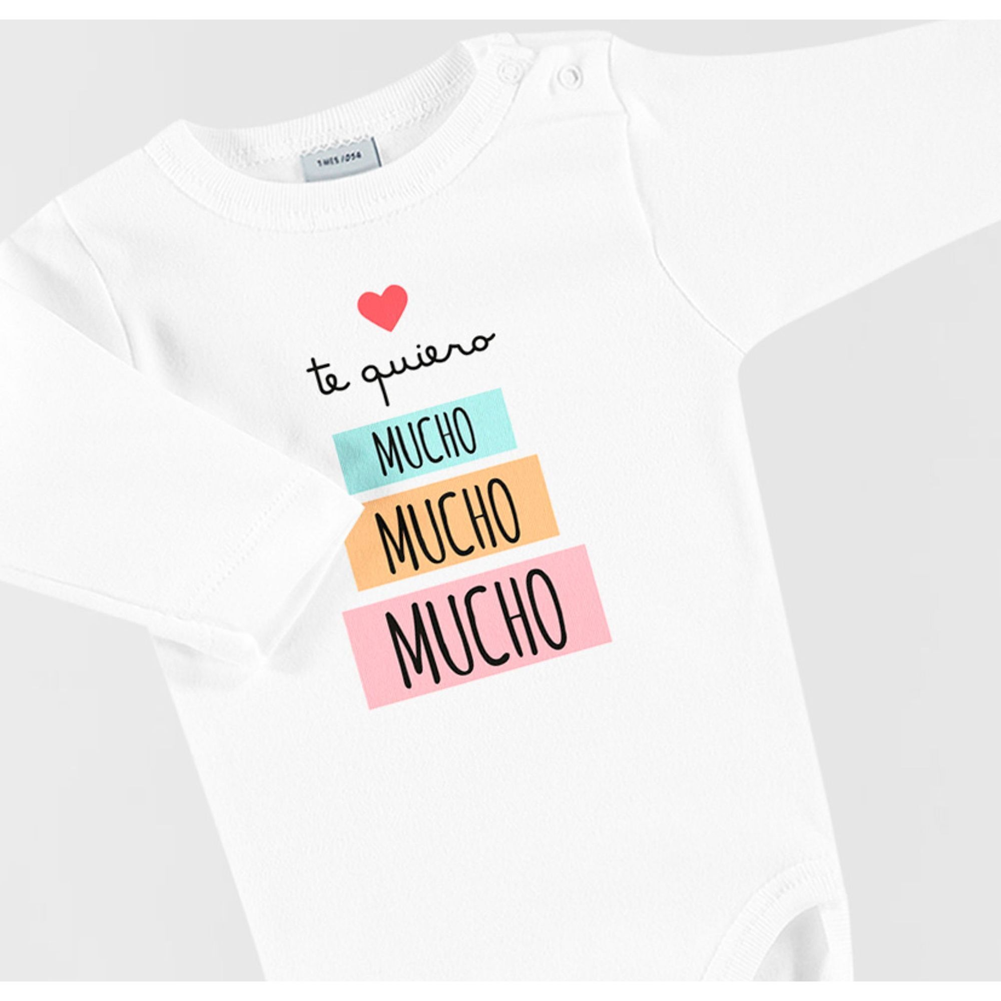 Body bebé manga larga personalizado frases