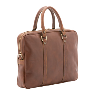 Borsa a mano  unisex In Vera pelle Made in Italy 37x31x6 cm