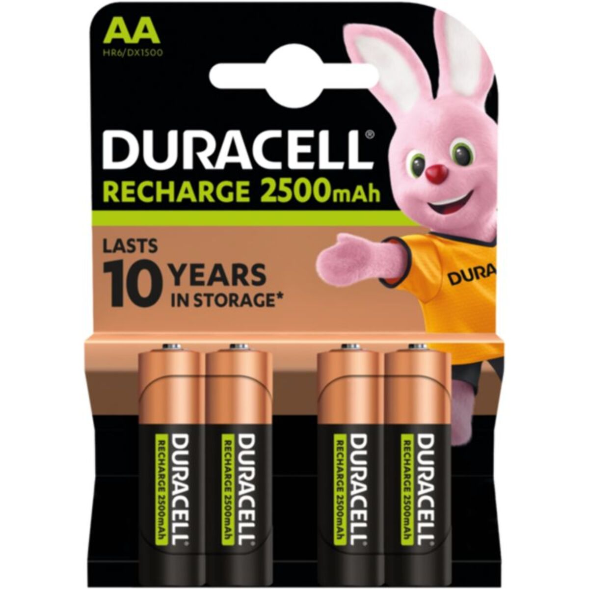 Pile rechargeable DURACELL AA/LR6 ULTRA POWER 2500 mAh, x4