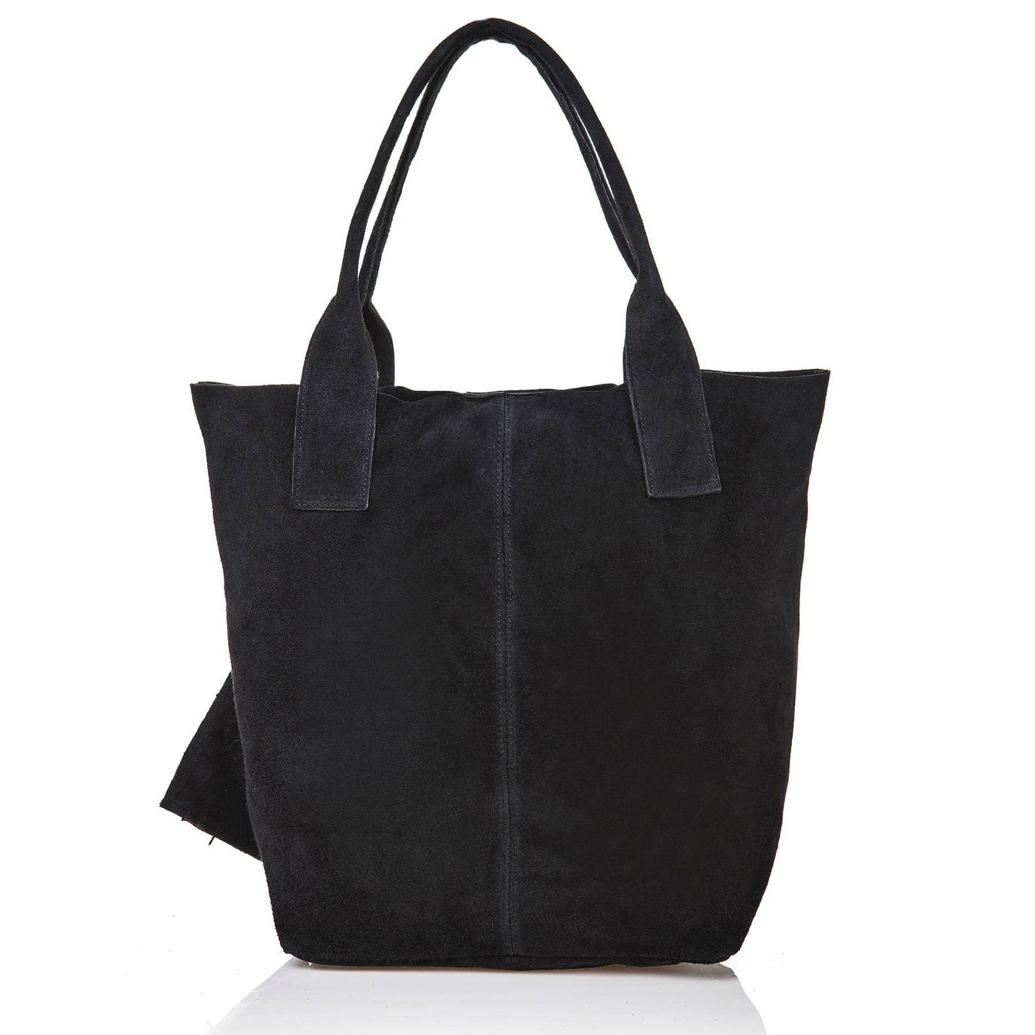 Borsa Donna in vera pelle Made in Italy colore Nero dimensioni cm 40x35x15
