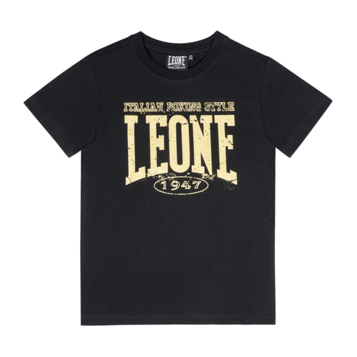 T-shirt da bambino in cotone Leone Boxing