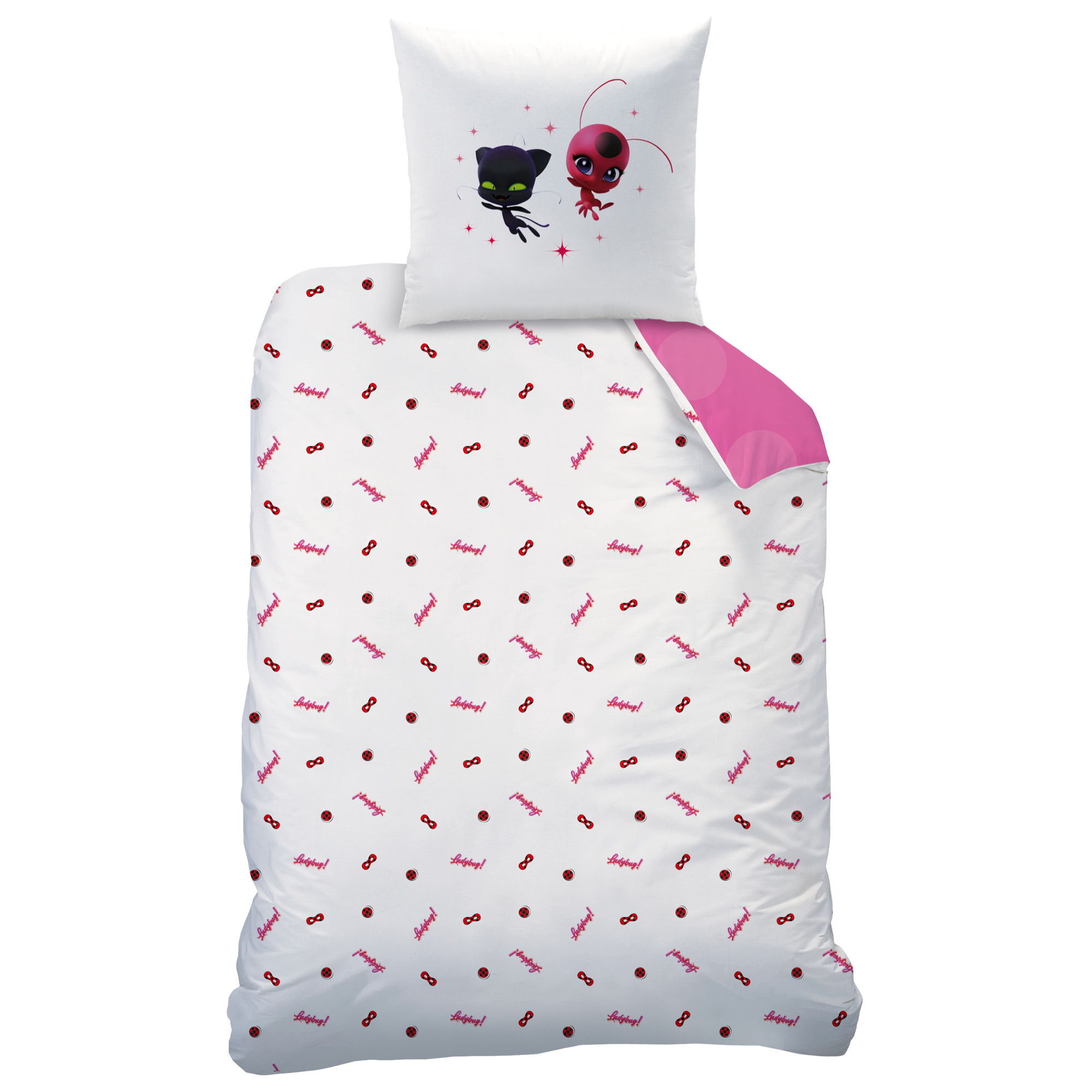 Parure de lit imprimée 100% coton, MIRACULOUS SUPERGIRL