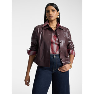 Elena Mirò - Chaqueta de tejido revestido - Burgundy