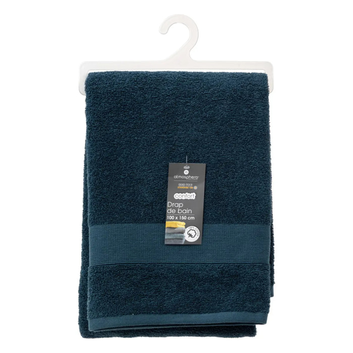 Drap de bain "Praia" 100x150cm bleu égéen
