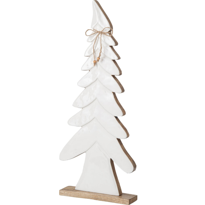J-Line Pin nœud - bois de manguier - naturel/blanc - large
