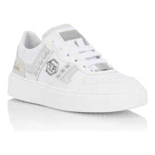 PHILIPP PLEIN Mix Materials Low-Top Sneakers with Studs