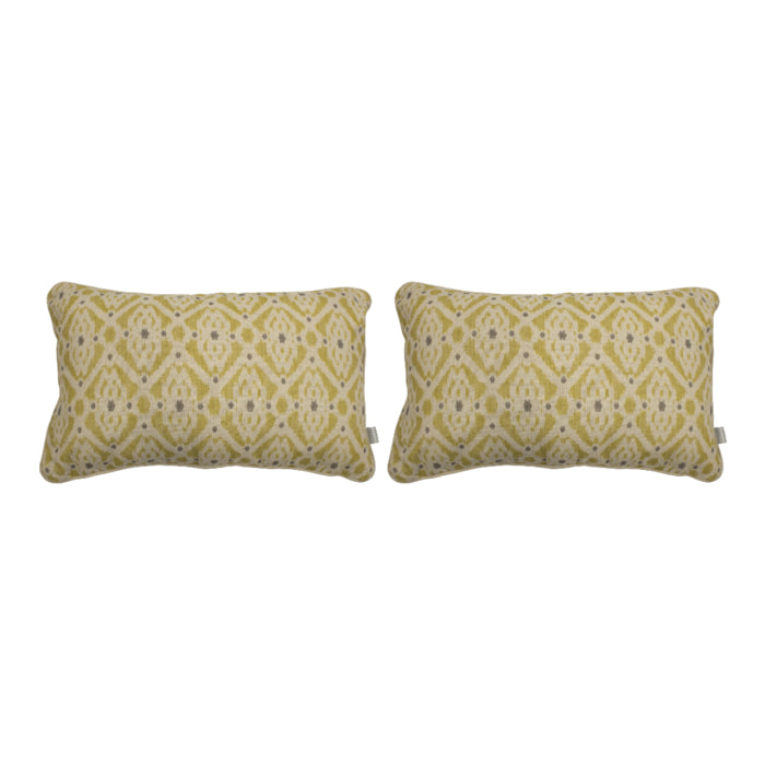 Lot de 2 housses de coussin FORMENTERA COORD - jaune