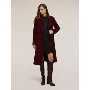 Motivi - Cappotto doppiopetto in drap misto lana - Marrone
